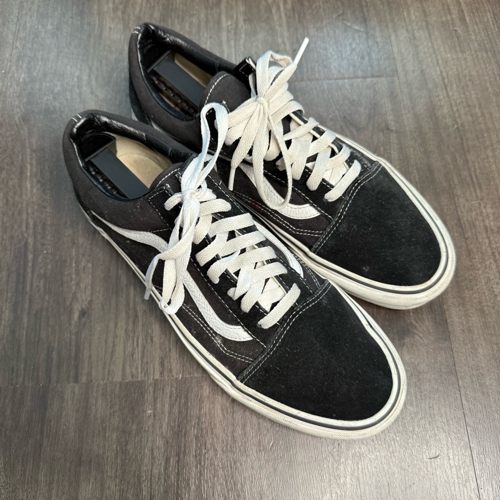 Vans Old Skool Classic Lace up Unisex Suede/Canvas Black/White Size 9.5
